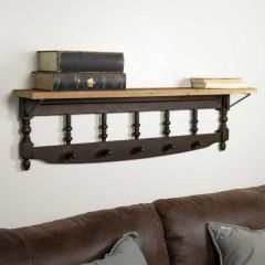 Spindle Wall Hook Shelf