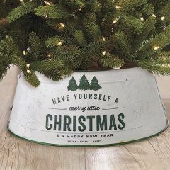 Merry Little Christmas Farmhouse Tree Collar