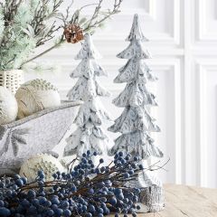 Antiqued Decorative Winter Trees Set of 2