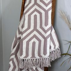 Geometric Cotton Throw Blanket