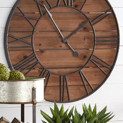 Round Wooden Clock