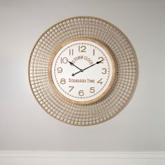 Round Bamboo Wall Clock