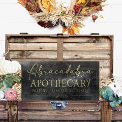 Abracadabra Apothecary Canvas Wall Sign
