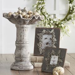 Gray Wash Freestanding Bird Feeder