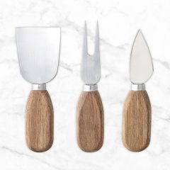 Acacia Wood Handled Cheese Utensil Set of 3