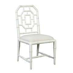 Mahogany Chippendale DIning Chair Cream
