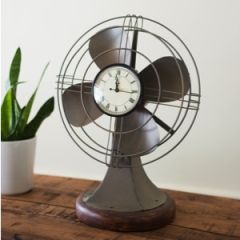 Vintage Fan Table Clock