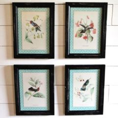 Hummingbird Wall Decor Set of 4