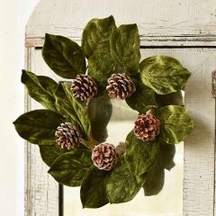 Magnolia and Pinecone Candle Ring