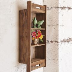 Fir Wood Dough Bowl Shelf