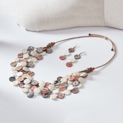 Adjustable Layered Necklace and Earring Set