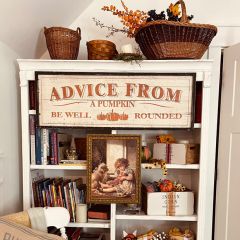 Advice From A Pumpkin Large Framed Sign
