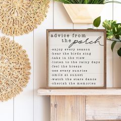 Advice From The Porch White Wall Art