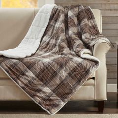 Farmhouse Cottage Plaid Throw Blanket