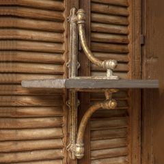 Aged Metal Decorative Shelf Brackets Set of 2
