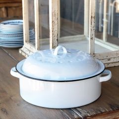 Farmhouse Enamelware Round Roasting Dish