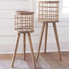 Wooden Bucket Stand Planter