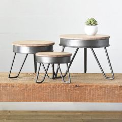 Modern Farm Round Risers Set of 3