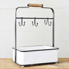 Farmhouse Tabletop Mug Rack Tray