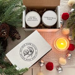 AFH Exclusive Assorted Christmas Scents Boxed Candle Set of 2