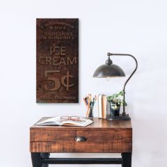 AFH Exclusive Ice Cream Canvas Wall Sign