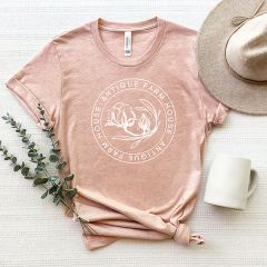 AFH Logo Tee Shirt Heather Peach Prism