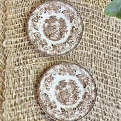 AFH True Vintage Brown Tonquin Plates Set of 2
