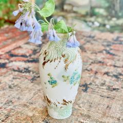 AFH True Vintage Floral Milk Glass Bud Vase