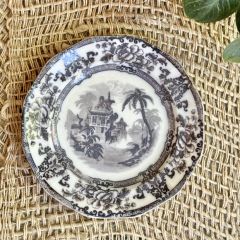 AFH True Vintage Gray Ironstone Plate