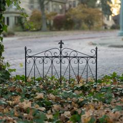 Aged Black Metal Garden Gate Fence Panel
