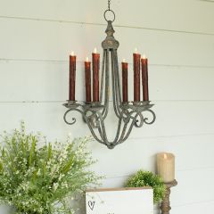 Aged Elegance Taper Candle Chandelier