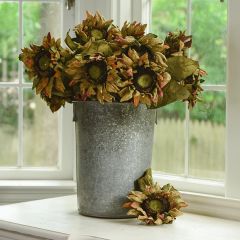 Aged Faux Sunflower Stem