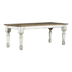 Aged Finish Farmhouse Dining Table