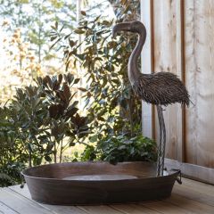 Aged Flamingo Fountain