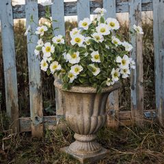 Aged Fluted Urn Vase