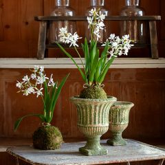 Aged Garden Pedestal Urn 10 Inch