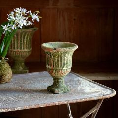 Aged Garden Pedestal Urn 8 Inch