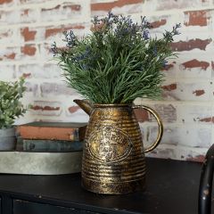 Aged Gold Pitcher Vase
