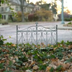 Aged Green Metal Garden Gate
