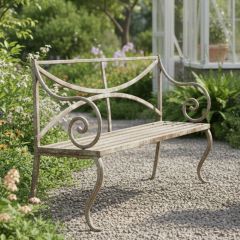 Aged Iron Terrace Bench