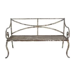 Aged Iron Terrace Bench