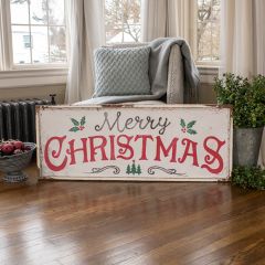 Aged Merry Christmas Wall Sign