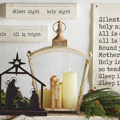 Aged Metal and Glass Lantern