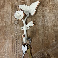 Aged Metal Butterfly Wall Hook
