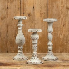 Aged Metal Candlestick