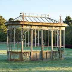 Aged Metal Garden Conservatory Framework