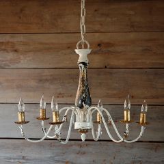 Aged Metal Two Tone Chandelier