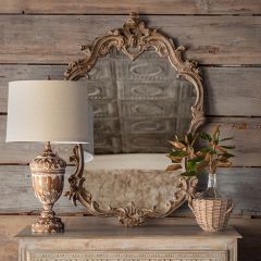 Aged Ornate Chateau Mirror