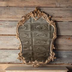 Aged Ornate Chateau Mirror