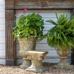 Aged Ornate Garden Urn 23 Inch